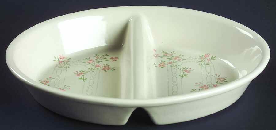 BIL20 10" Oval Divided Vegetable Bowl by Biltons Ltd-1