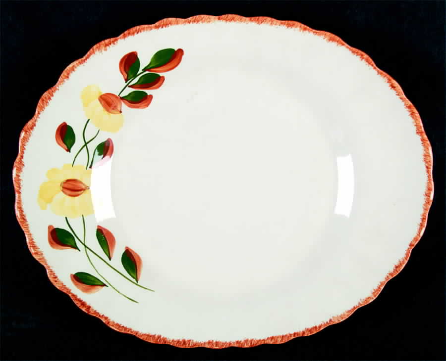 Country Road Variant 11" Oval Serving Platter by Blue Ridge Southern Pottery-1