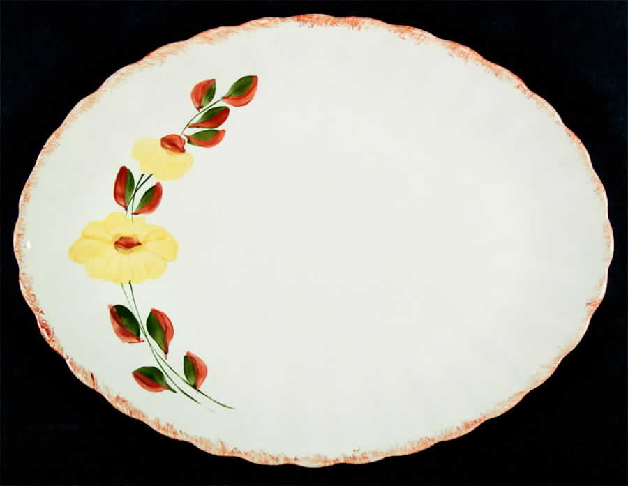 Country Road Variant 13" Oval Serving Platter by Blue Ridge Southern Pottery-1