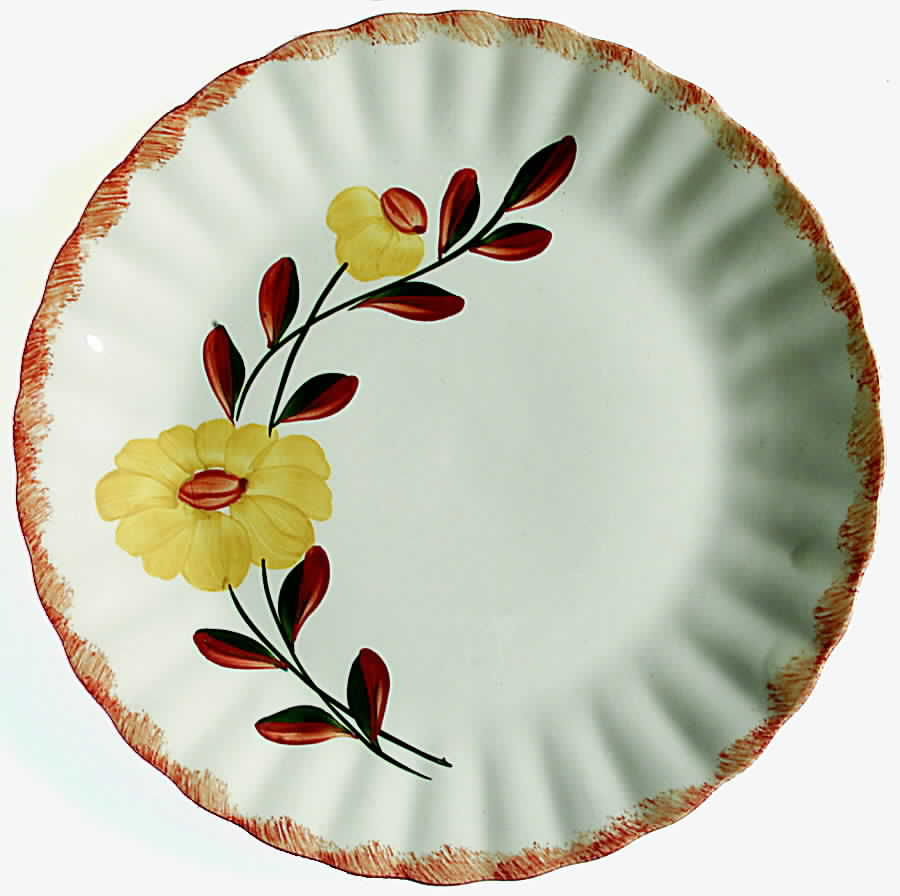 Country Road Variant Luncheon Plate by Blue Ridge Southern Pottery-1