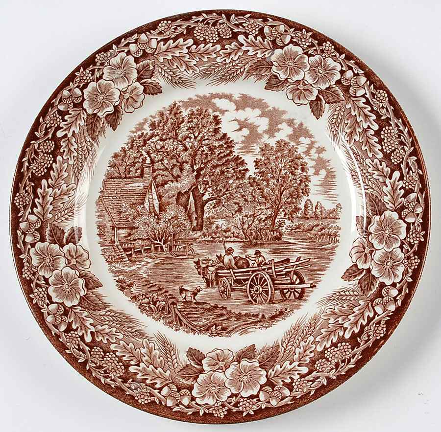 The Constable Series Brown Luncheon Plate by Broadhurst-1