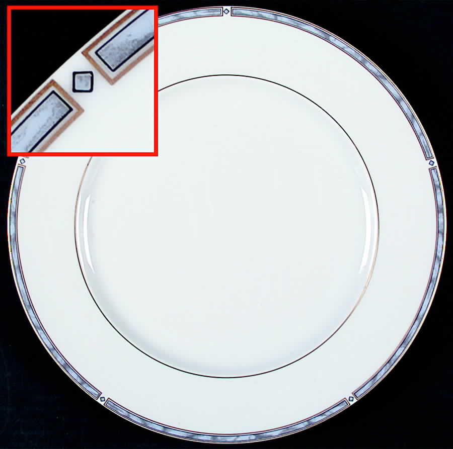 Gemme Gris (Gold Trim) Dinner Plate by Bernardaud-1