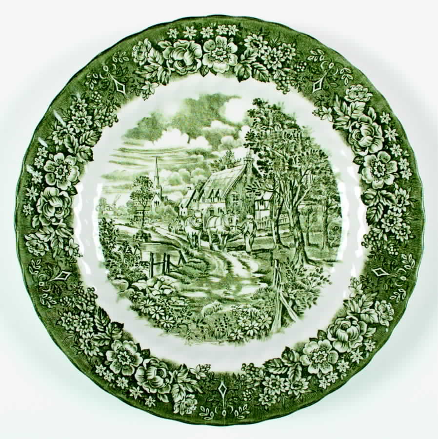 Memory Lane Green Dinner Plate by British Anchor-1