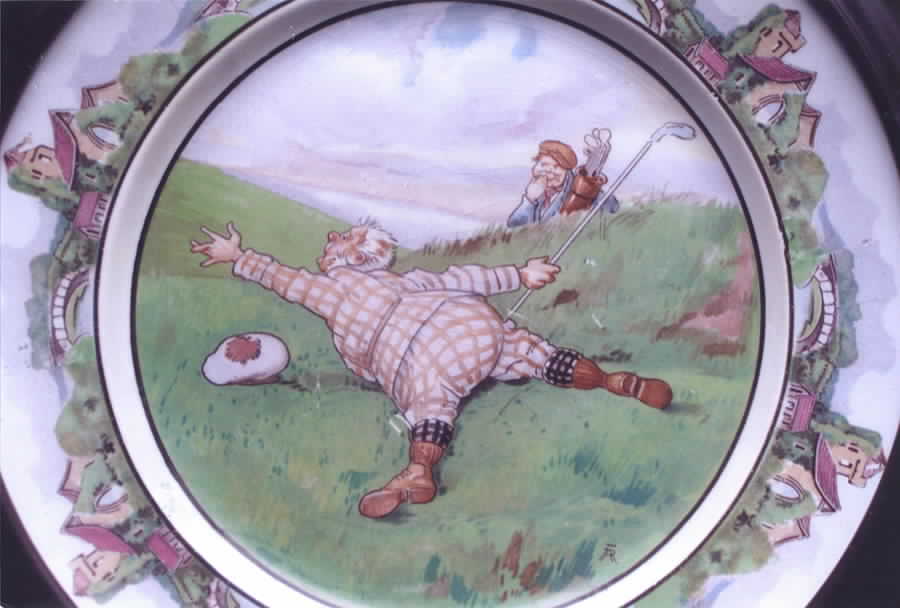 Golf Language Dinner Plate by Bridgwood & Son-1