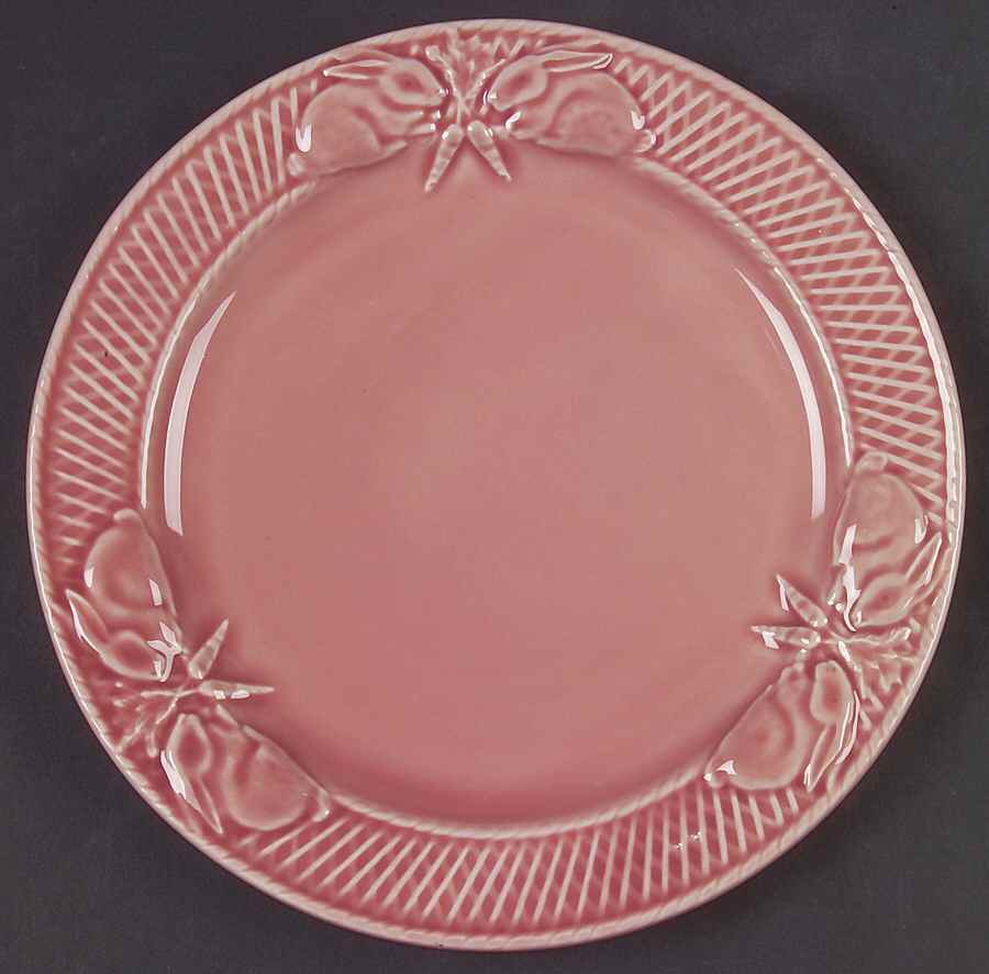 Rabbit Pink Salad Plate by Bordallo Pinheiro-1