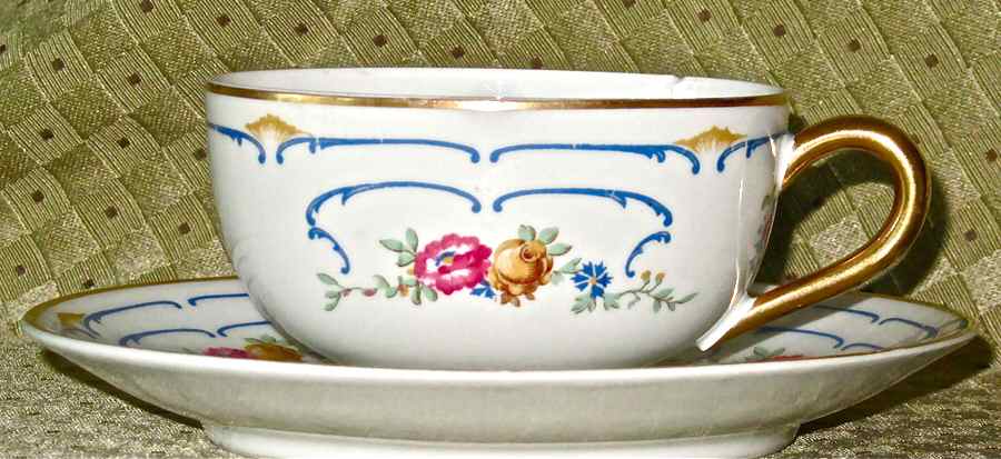 BER343 Flat Cup & Saucer Set by Bernardaud-1