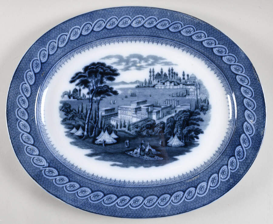 Byzantium 17" Oval Serving Platter by Brown, Westhead & Moore-1
