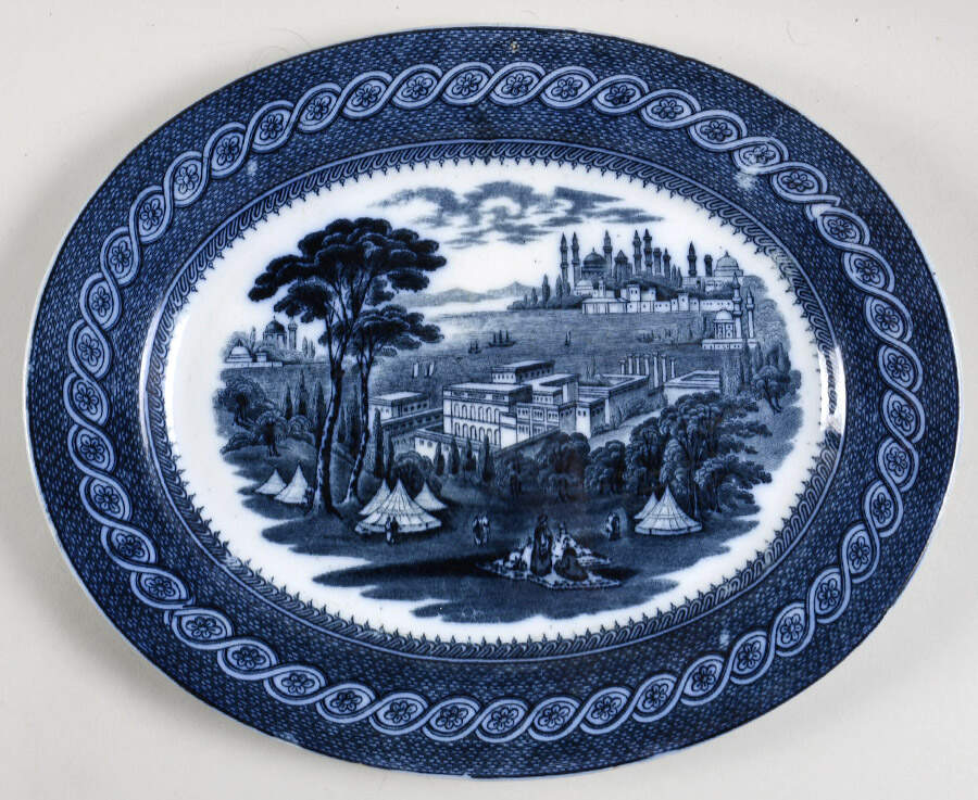 Byzantium 12" Oval Serving Platter by Brown, Westhead & Moore-1