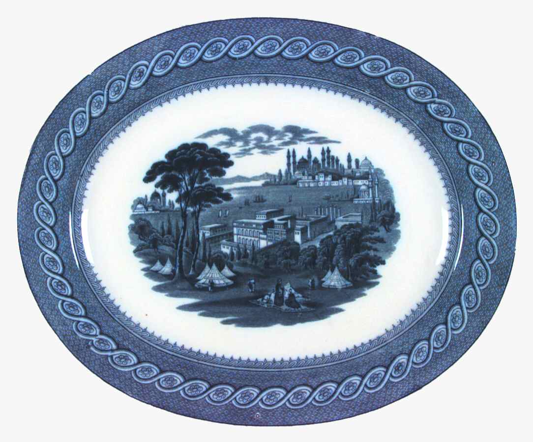 Byzantium 15" Oval Serving Platter by Brown, Westhead & Moore-1