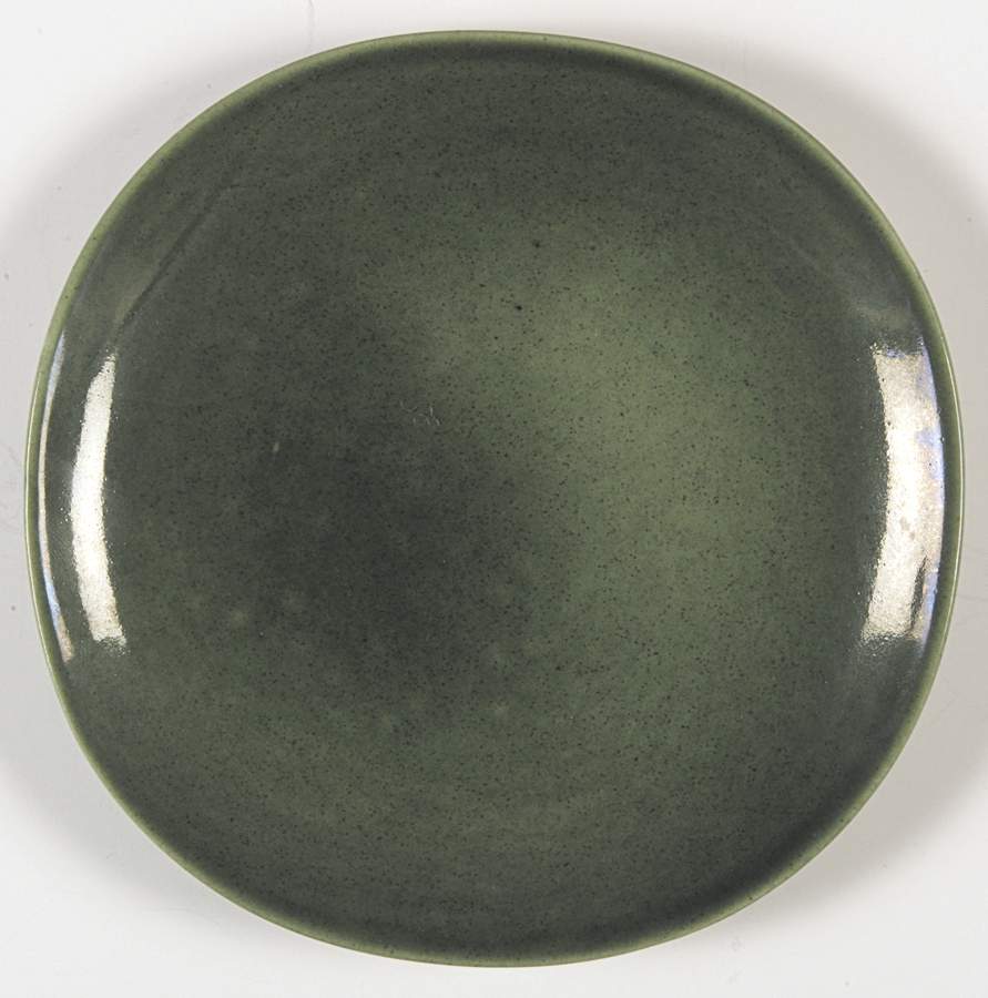 Country Gardens Green Bread & Butter Plate by Bauer-1