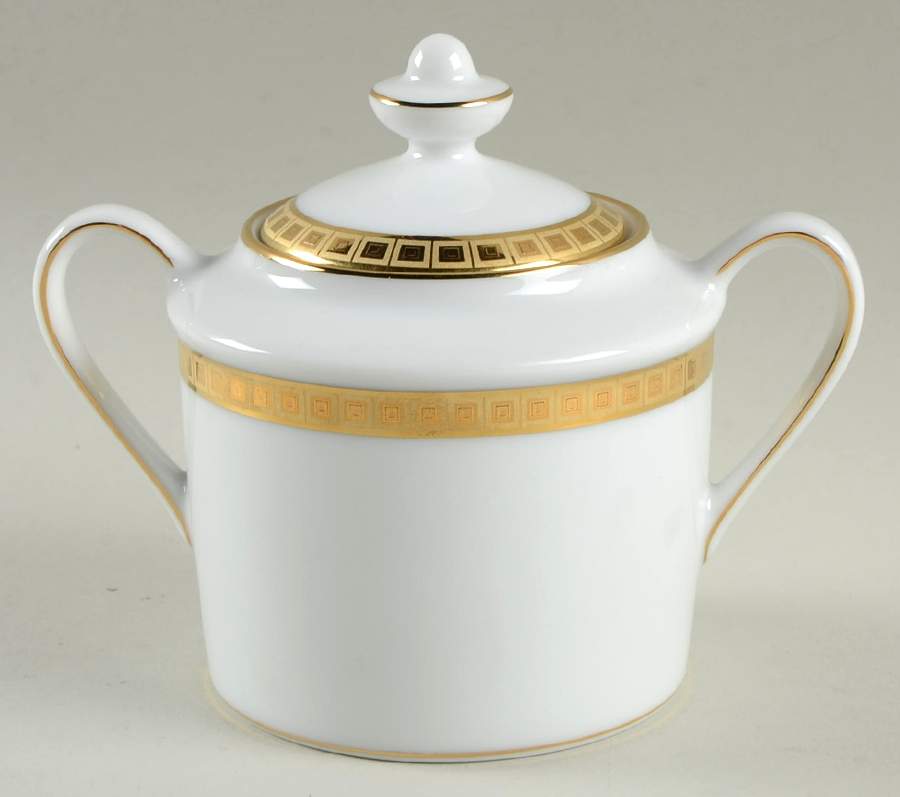 Athena Gold Sugar Bowl & Lid by Bernardaud-1