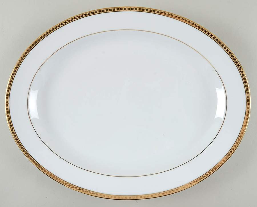 Athena Gold 15" Oval Serving Platter by Bernardaud-1
