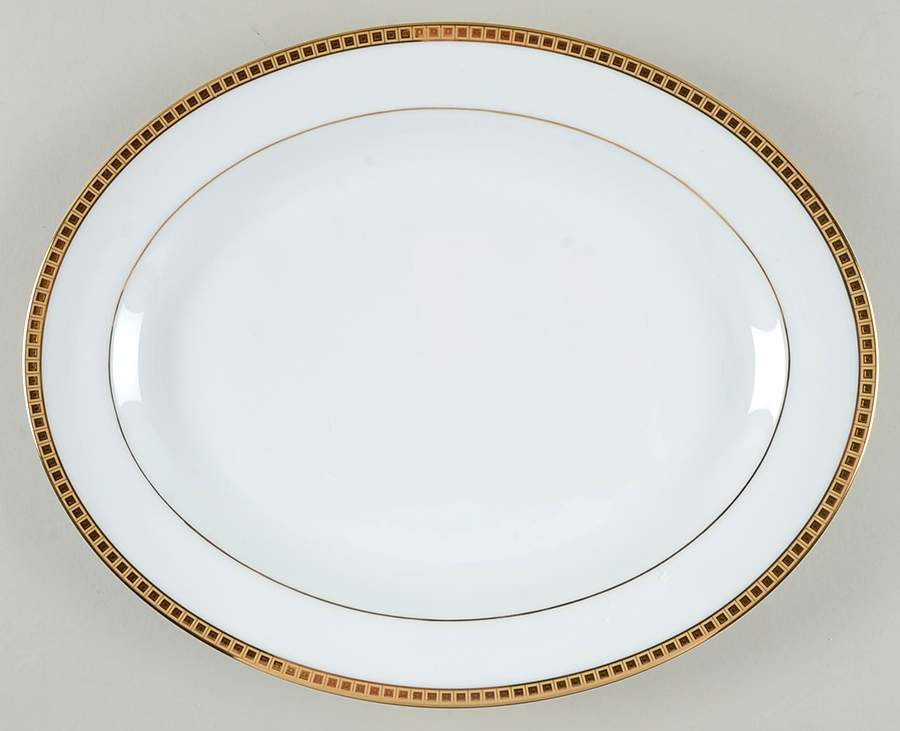 Athena Gold 13" Oval Serving Platter by Bernardaud-1