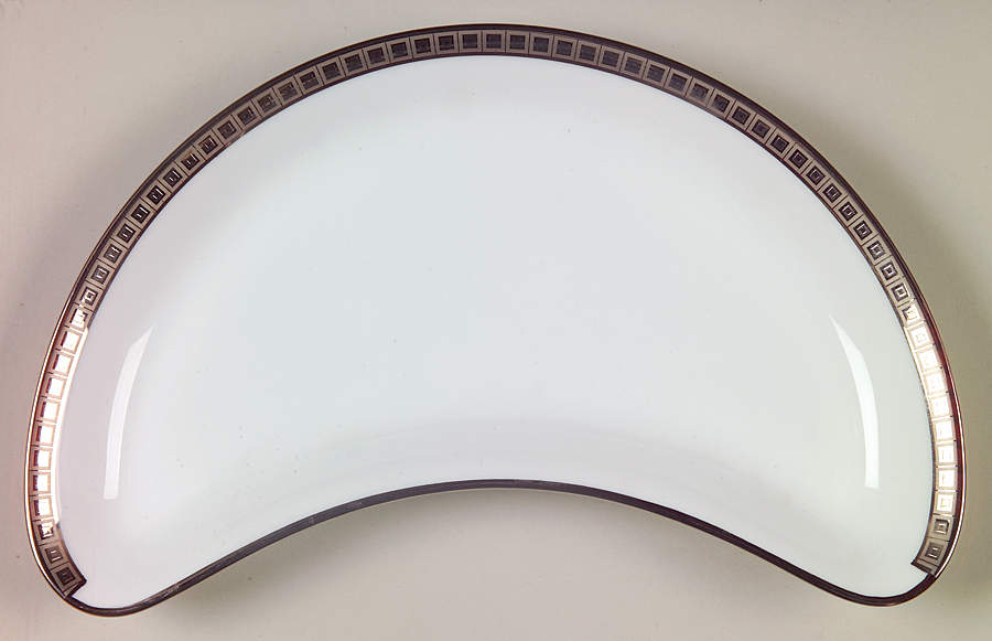 Athena Platinum Crescent Salad Plate by Bernardaud-1