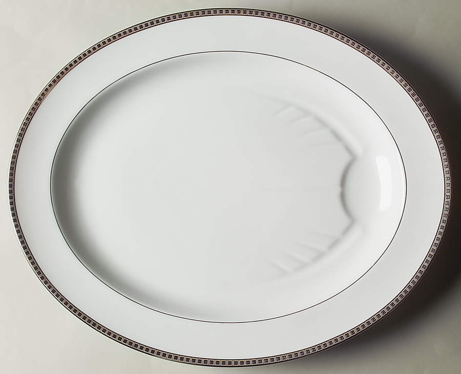 Athena Platinum 17" Oval Serving Platter by Bernardaud-1