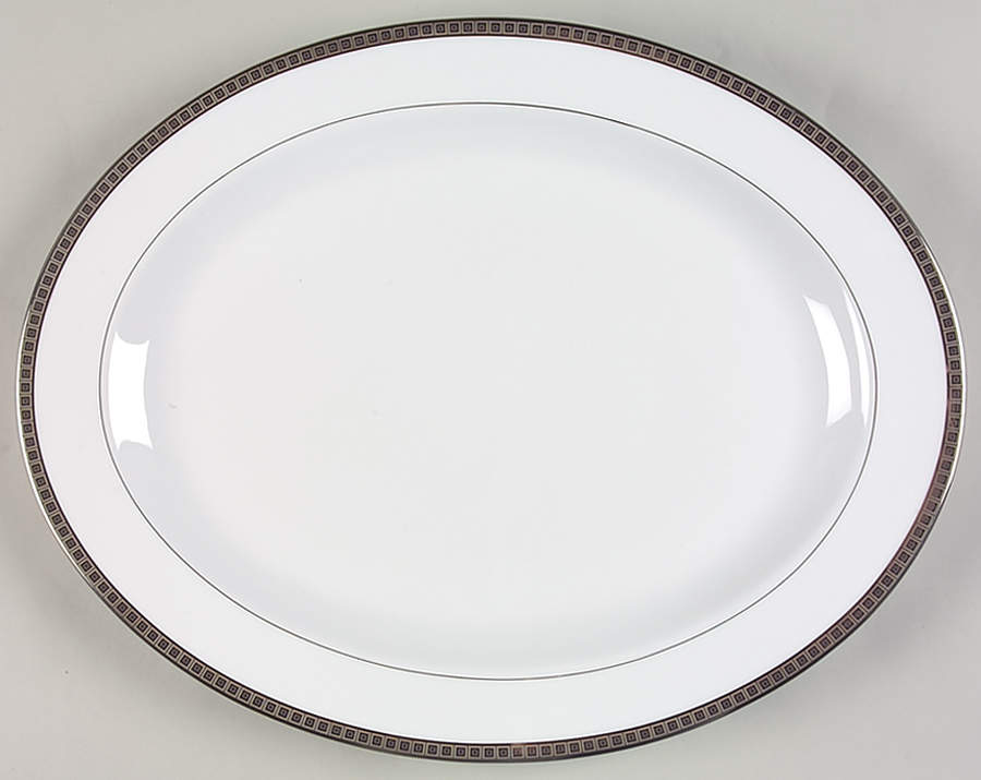 Athena Platinum 15" Oval Serving Platter by Bernardaud-1