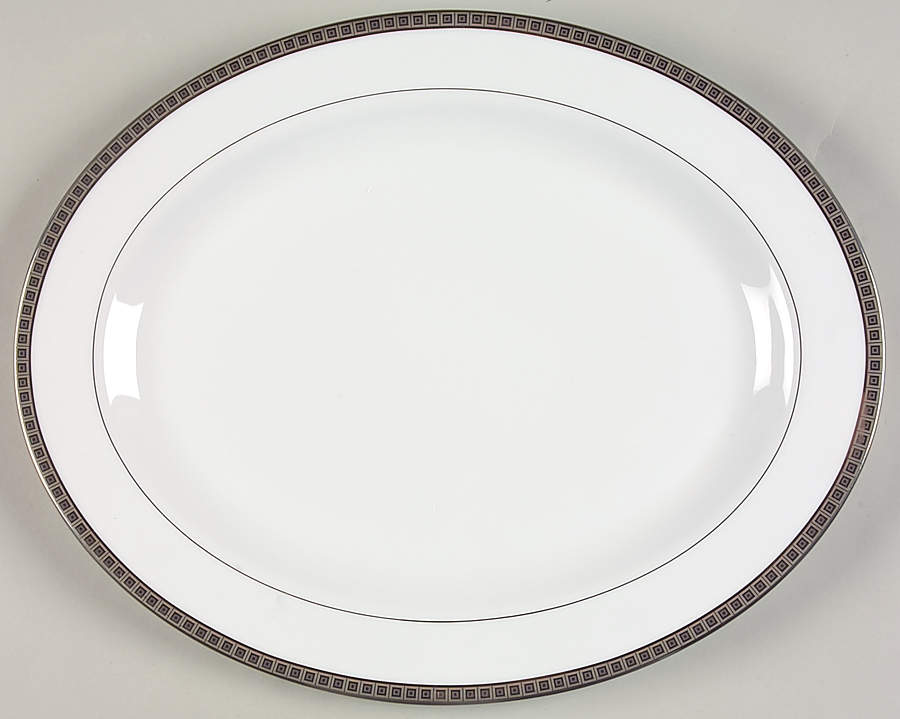 Athena Platinum 13" Oval Serving Platter by Bernardaud-1