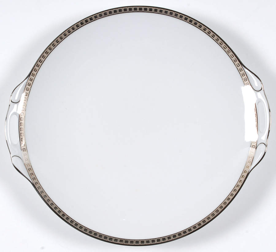 Athena Platinum Handled Cake Plate by Bernardaud-1