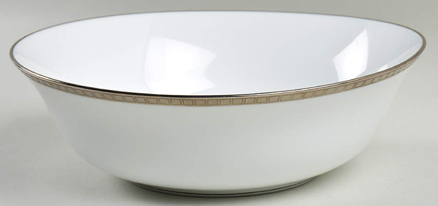 Athena Platinum 9" Salad Serving Bowl by Bernardaud-1