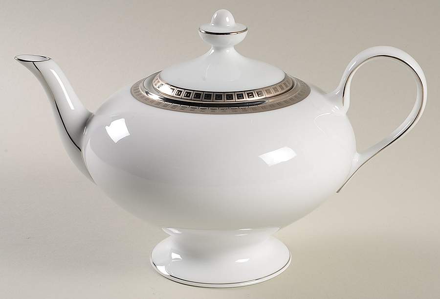 Athena Platinum Teapot & Lid by Bernardaud-1