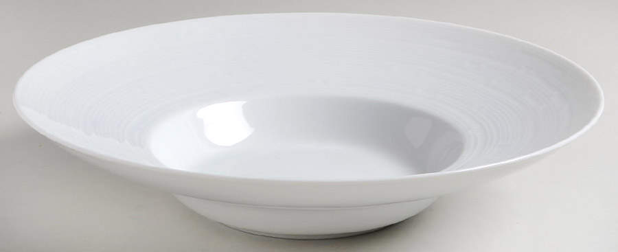 Fusion White Large Rim Soup Bowl by Bernardaud-1