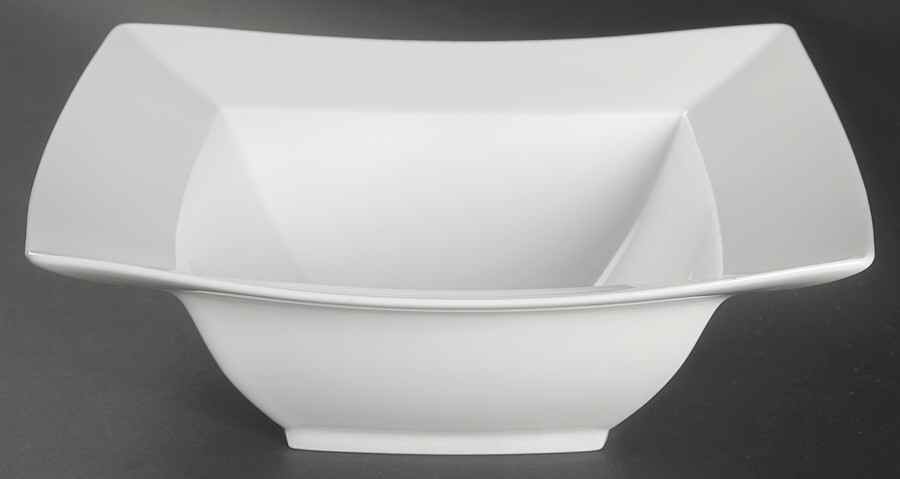Fusion White 9" Square Salad Serving Bowl by Bernardaud-1