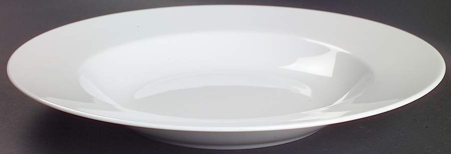 Fusion White Large Rim Soup Bowl by Bernardaud-1