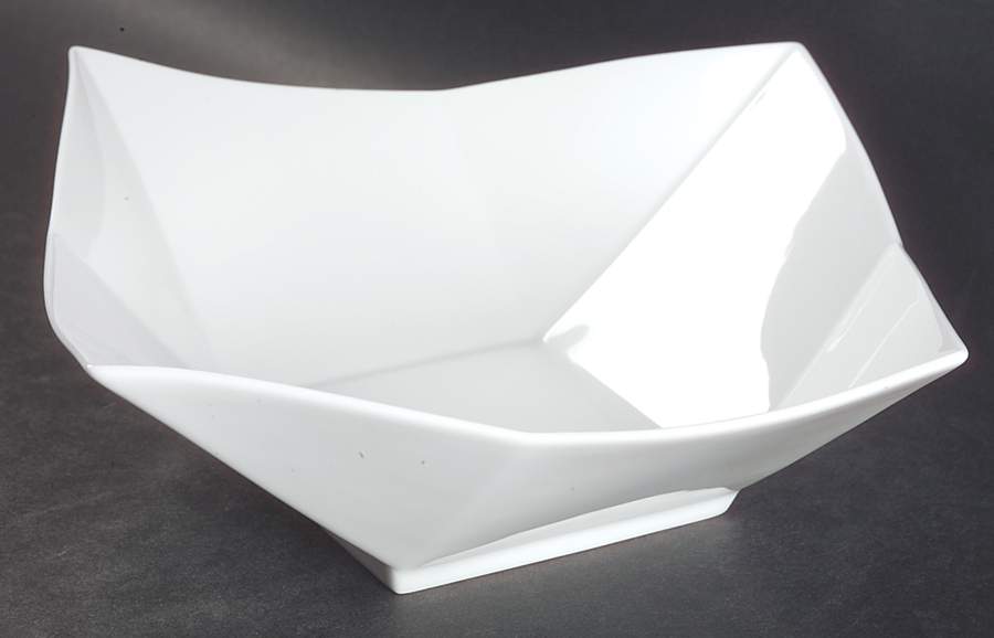 Fusion White 8" Square Bowl by Bernardaud-1