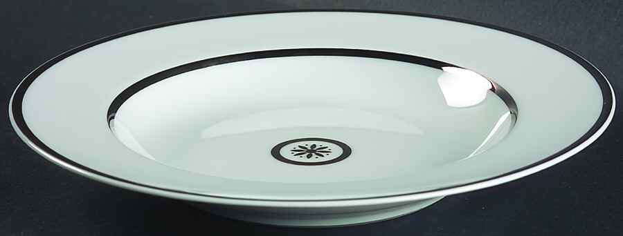 Sparte Platinum Large Rim Soup Bowl by Bernardaud-1
