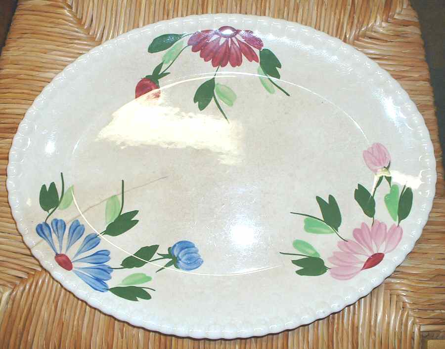 Mardi Gras (Candlewick, No Trim) 13" Oval Serving Platter by Blue Ridge Southern Pottery-1
