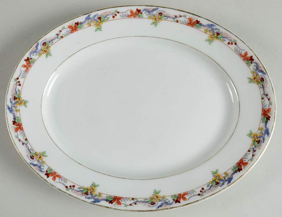 BER22V (VERGE) 11" Oval Serving Platter by Bernardaud-1