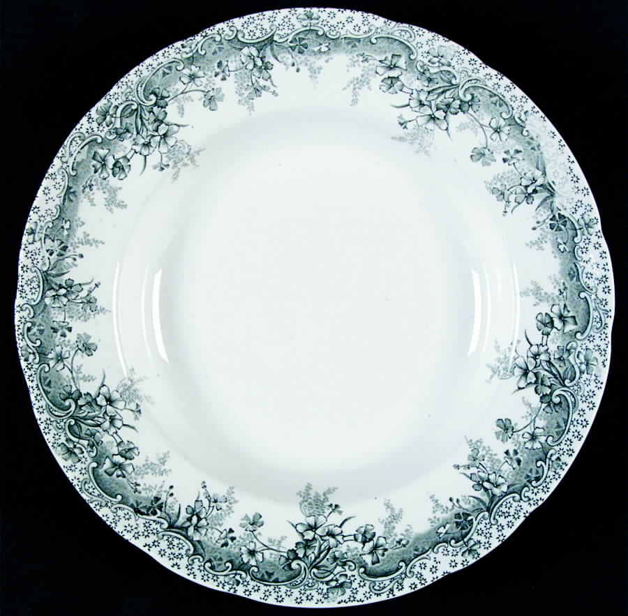Cromer (Green, No Gold) Large Rim Soup Bowl by T & R Boote-1
