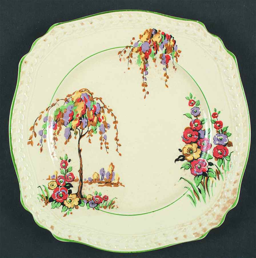 BUL37 Square Salad Plate by Burgess & Leigh-1
