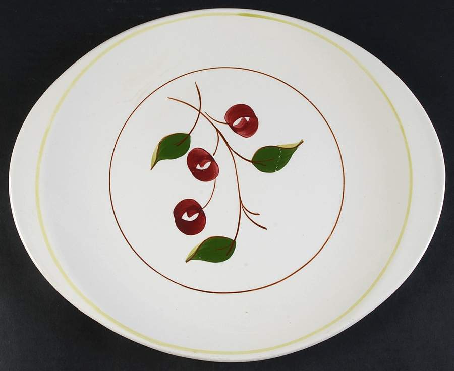 Mountain Cherries Hermitage 14" Oval Serving Platter by Blue Ridge Southern Pottery-1