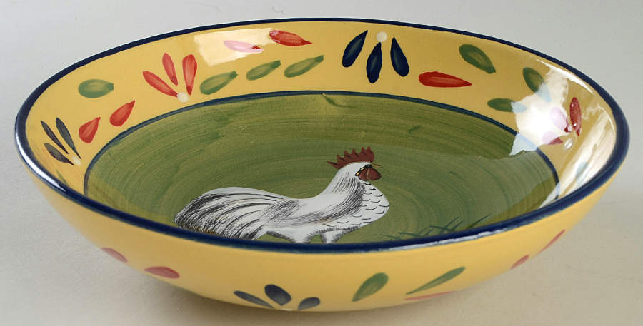 Provence Rooster Collection 9" Individual Pasta Bowl by Baum Brothers-1