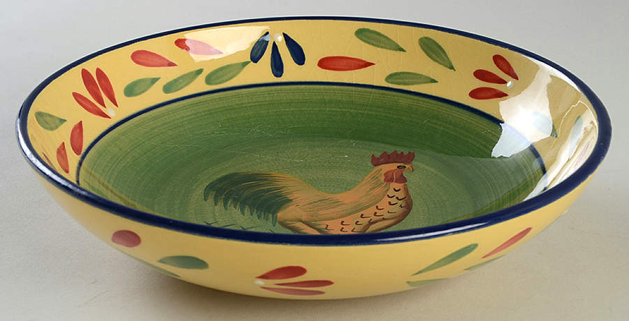 Provence Rooster Collection 9" Individual Pasta Bowl by Baum Brothers-1