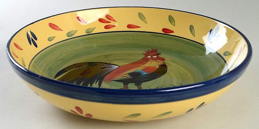 Provence Rooster Collection 13" Pasta Serving Bowl by Baum Brothers-1