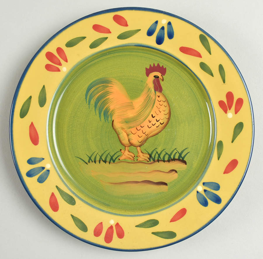 Provence Rooster Collection Salad Plate by Baum Brothers-1