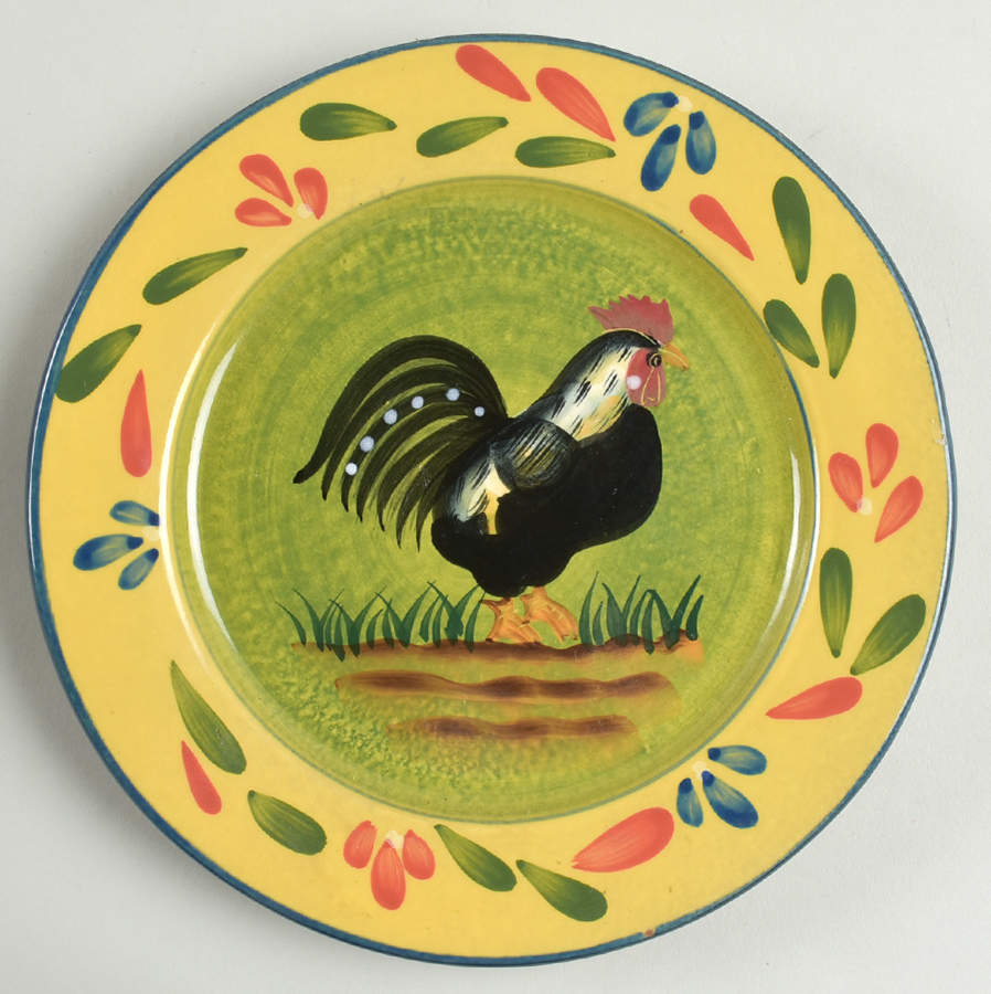 Provence Rooster Collection Salad Plate by Baum Brothers-1