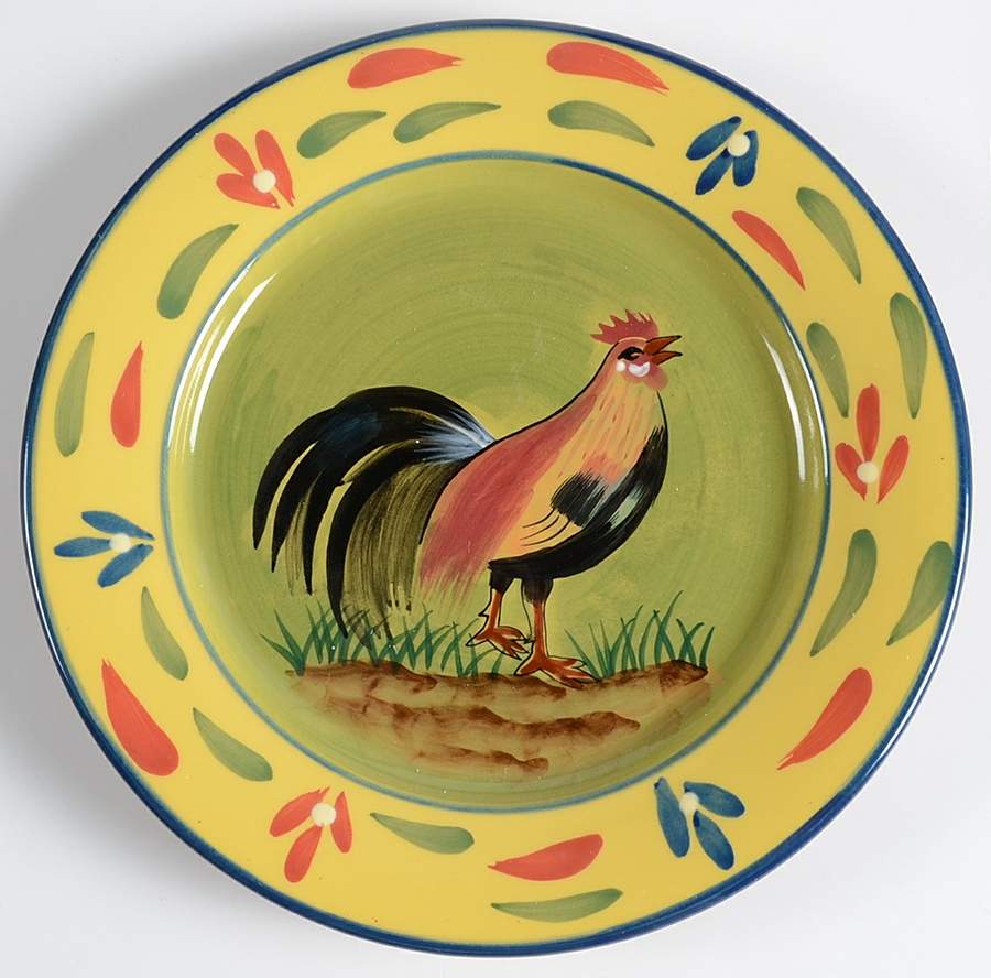 Provence Rooster Collection Salad Plate by Baum Brothers-1