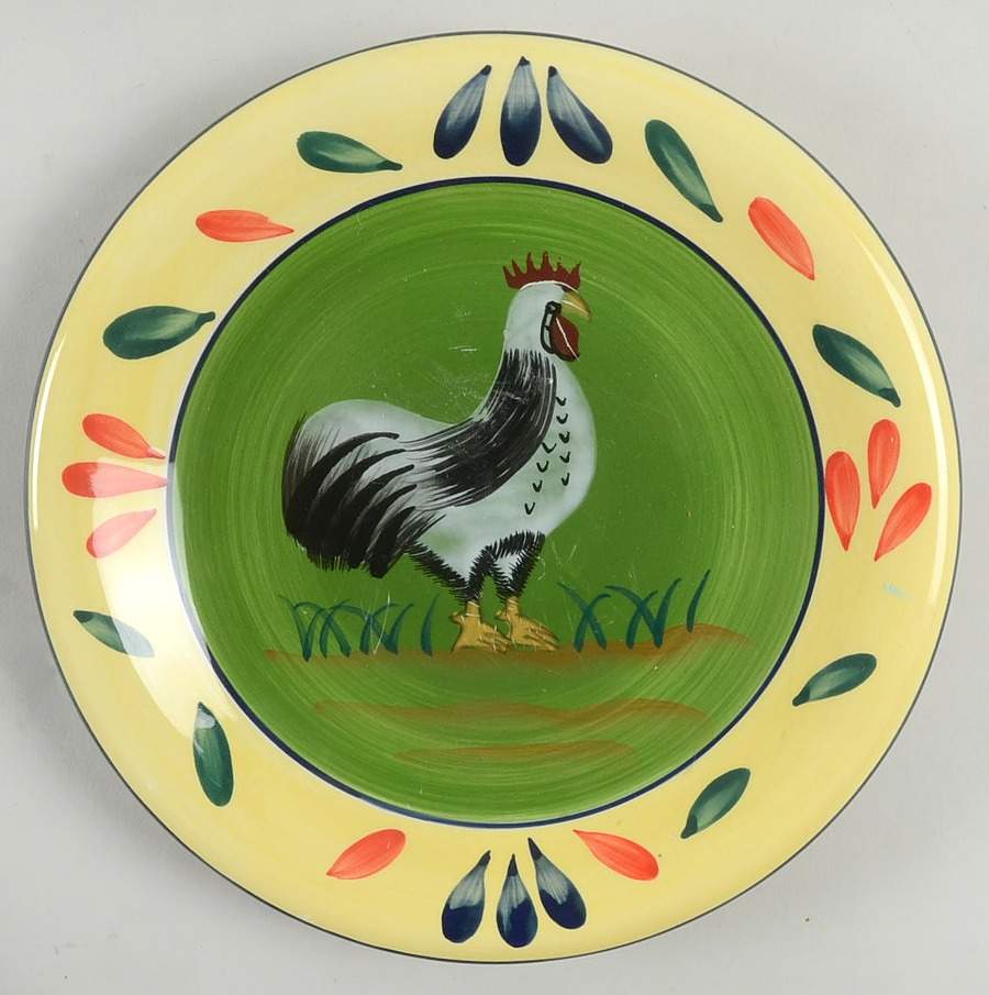 Provence Rooster Collection Salad Plate by Baum Brothers-1