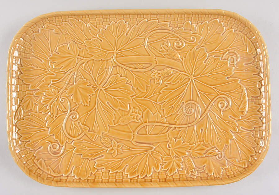 Vine Gold 17" Rectangular Serving Platter by Bordallo Pinheiro-1