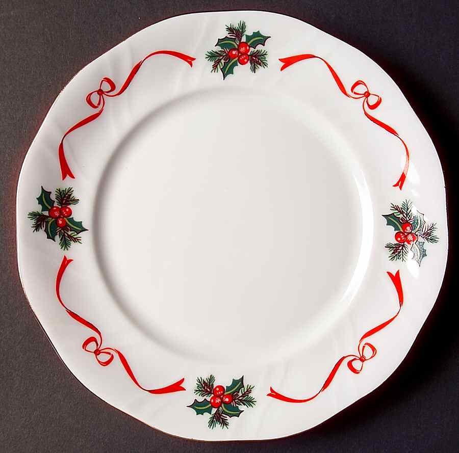 Basket of Cheer (Scalloped, Swirl Embossed) Salad Plate by Baum Brothers-1