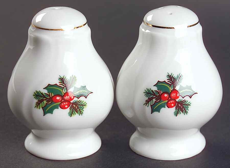 Basket of Cheer (Scalloped, Swirl Embossed) Salt & Pepper Set by Baum Brothers-1