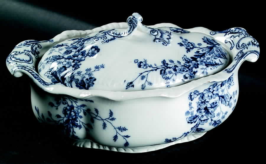 May Blossom Oval Covered Vegetable by Booths-1