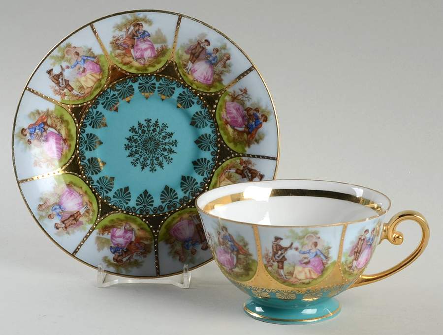 BAV196 Footed Cup & Saucer Set by Bavaria-1