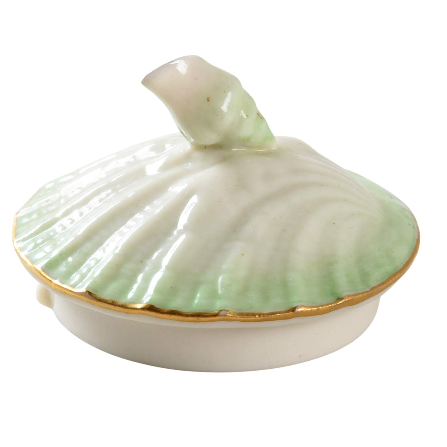 Neptune Green Lid for Teapot by Belleek Pottery (Ireland)-1