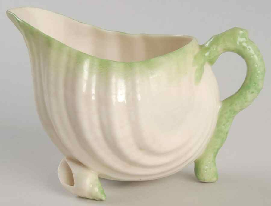 Neptune Green Creamer by Belleek Pottery (Ireland)-1