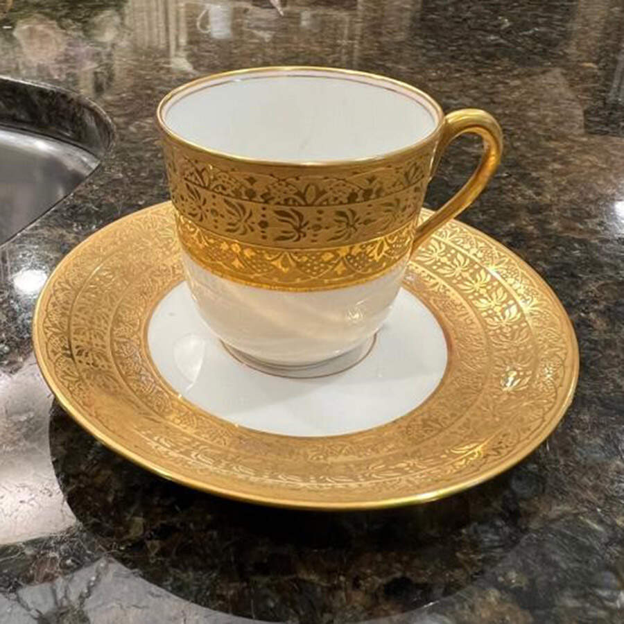 BWD423 Flat Demitasse Cup & Saucer Set by Bawo & Dotter-1