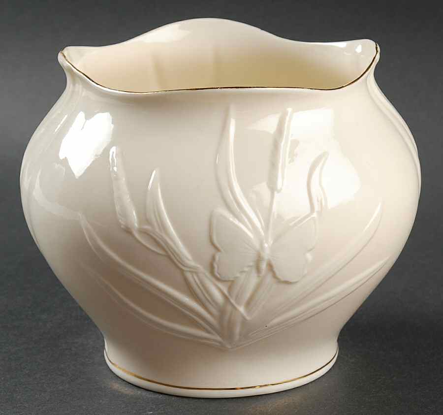 Butterfly Collection 4" Flower Pot by Belleek Pottery (Ireland)-1